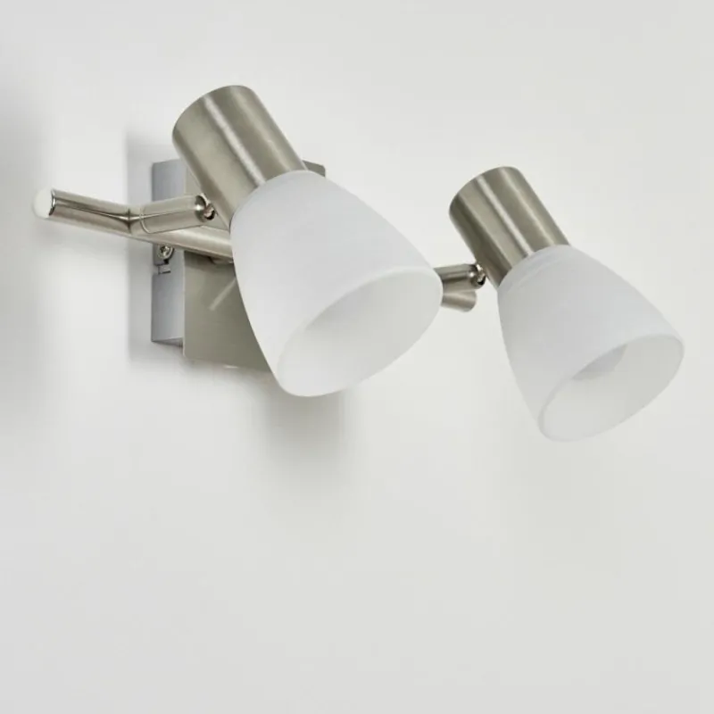hofstein Applique murale Villaseca LED Nickel mat, 2 lumières