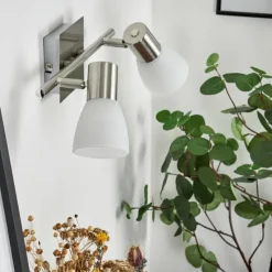 hofstein Applique murale Villaseca LED Nickel mat, 2 lumières