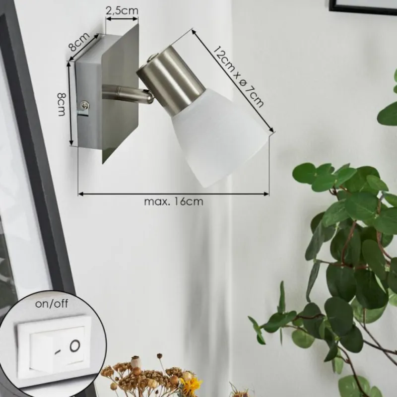 hofstein Applique murale Villaseca LED Nickel mat, 1 lumière