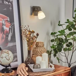 hofstein Applique murale Villaseca LED Nickel mat, 1 lumière