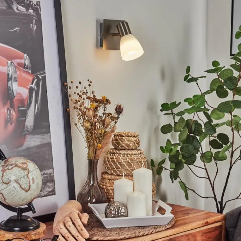 hofstein Applique murale Villaseca LED Nickel mat, 1 lumière