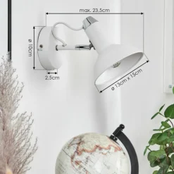 Luminaires Scandinaves-hofstein Applique murale Vouzy Blanc, 1 lumière