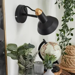 Lampes Vintages & Rétros-hofstein Applique murale Vouzy Noir, 1 lumière