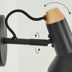 Lampes Vintages & Rétros-hofstein Applique murale Vouzy Noir, 1 lumière