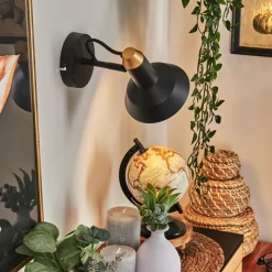 Lampes Vintages & Rétros-hofstein Applique murale Vouzy Noir, 1 lumière