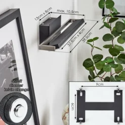 hofstein Applique murale Waltenheim LED Nickel mat, Noir, 1 lumière