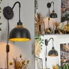 Lampes Dorées-hofstein Applique murale Wambez Noir, 1 lumière