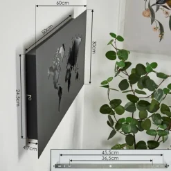 hofstein Applique murale Zabreira LED Noir, Argenté, 1 lumière