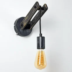 hofstein Applique murale Aarhus Gris, Noir, 1 lumière