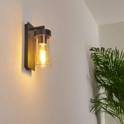 Lampes Industrielles-hofstein Applique murale Abaco Anthracite, 1 lumière