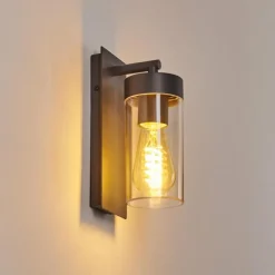 Lampes Industrielles-hofstein Applique murale Abaco Anthracite, 1 lumière