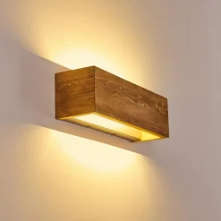 hofstein Applique murale Adak LED Bois foncé, 1 lumière