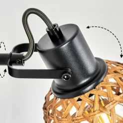 Style Boho-Chic-hofstein Applique murale Aeschi Noir, 1 lumière