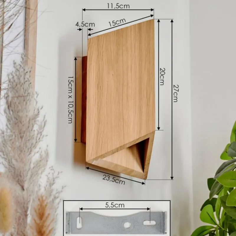 Lampes En Bois-hofstein Applique murale Agnoron LED Écru, 1 lumière