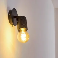 Luminaires Scandinaves-hofstein Applique murale Ajaccio Noir, 1 lumière