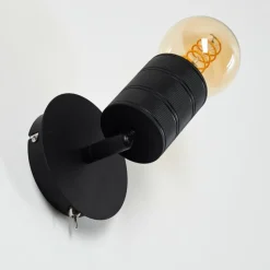 Luminaires Scandinaves-hofstein Applique murale Ajaccio Noir, 1 lumière