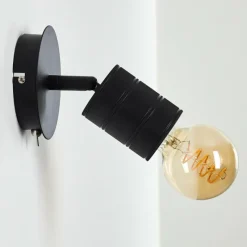 Luminaires Scandinaves-hofstein Applique murale Ajaccio Noir, 1 lumière