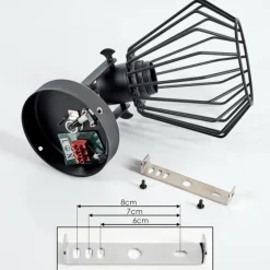 Lampes Industrielles-hofstein Applique murale Albreda Noir, 1 lumière