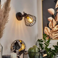 Lampes Industrielles-hofstein Applique murale Albreda Noir, 1 lumière