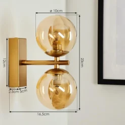 hofstein Applique murale Alden Laiton, 2 lumières