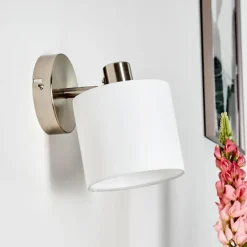 Lampes En Tissu-hofstein Applique murale Alsen Nickel mat, 1 lumière