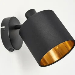 Lampes Dorées-hofstein Applique murale Alsen Noir, 1 lumière