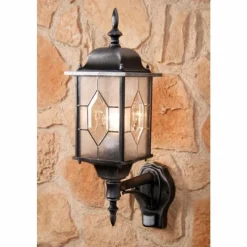 hofstein Applique murale Amapala Noir, 1 lumière, Détecteur de mouvement