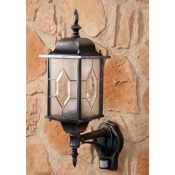 hofstein Applique murale Amapala Noir, 1 lumière, Détecteur de mouvement