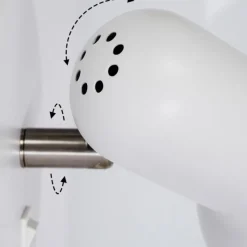 hofstein Applique murale Ambousi Chrome, Blanc, 1 lumière