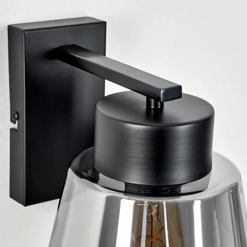 hofstein Applique murale Angelshaug Noir, 1 lumière