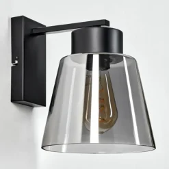 hofstein Applique murale Angelshaug Noir, 1 lumière