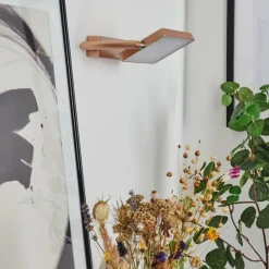 Lampes Industrielles-hofstein Applique murale Anneau LED Chrome, Cuivre, 1 lumière