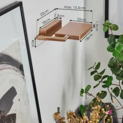 Lampes Industrielles-hofstein Applique murale Anneau LED Chrome, Cuivre, 1 lumière