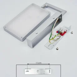 Lampes Industrielles-hofstein Applique murale Anneau LED Chrome, Argenté, 1 lumière