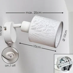 Lampes Vintages & Rétros-hofstein Applique murale Antalya Blanc, 1 lumière