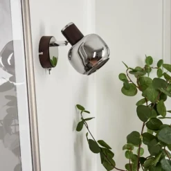 Suspension Verre Fumé-hofstein Applique murale Arconciel Rouille, 1 lumière