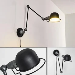 Lampes Industrielles-hofstein Applique murale Arild Gris, Noir, 1 lumière