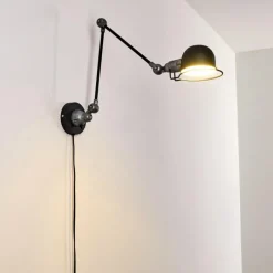 Lampes Industrielles-hofstein Applique murale Arild Gris, Noir, 1 lumière