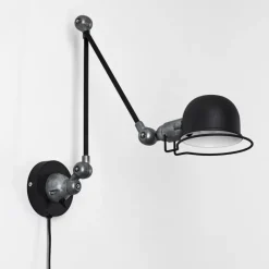 Lampes Industrielles-hofstein Applique murale Arild Gris, Noir, 1 lumière
