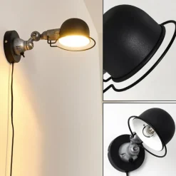 hofstein Applique murale Arild Noir, Argenté, 1 lumière