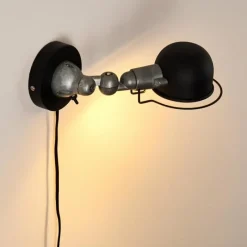 hofstein Applique murale Arild Noir, Argenté, 1 lumière