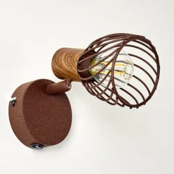 hofstein Applique murale Arjen Bois foncé, Rouille, 1 lumière