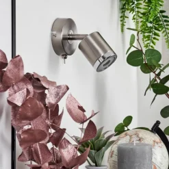 hofstein Applique murale Autilla LED Nickel mat, 1 lumière