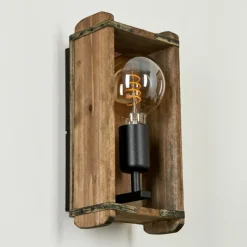 Lampes Vintages & Rétros-hofstein Applique murale Avestruz Écru, Noir, 1 lumière