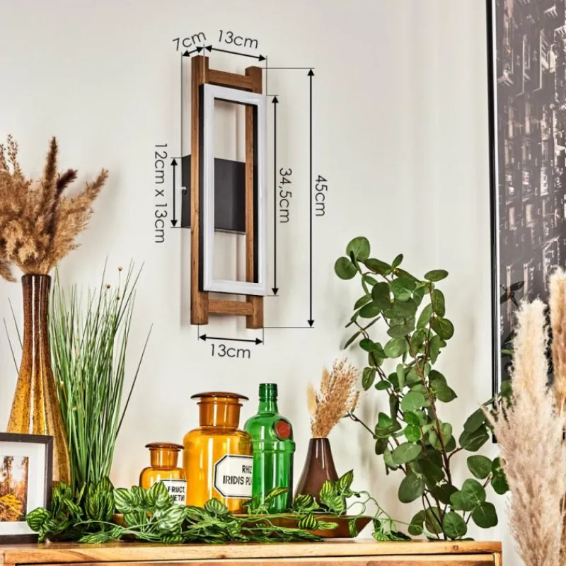 hofstein Applique murale Ayajasco LED Couleur bois, Écru, Noir, 1 lumière