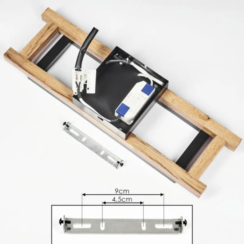 hofstein Applique murale Ayajasco LED Couleur bois, Écru, Noir, 1 lumière