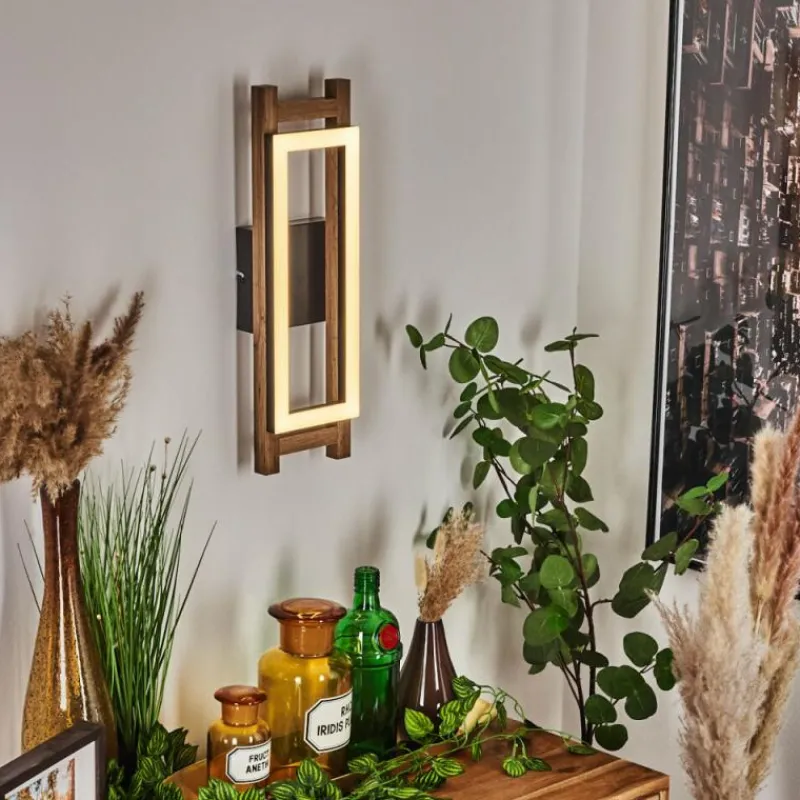 hofstein Applique murale Ayajasco LED Couleur bois, Écru, Noir, 1 lumière