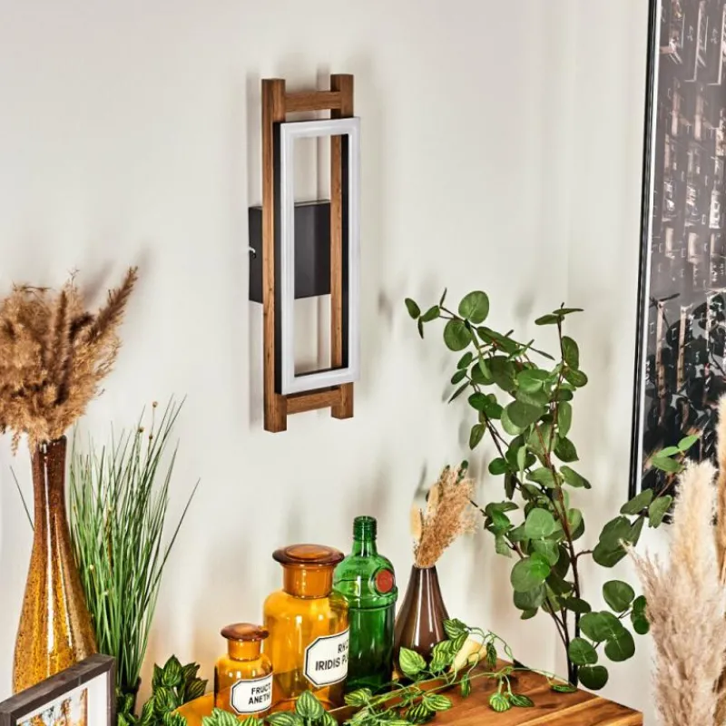 hofstein Applique murale Ayajasco LED Couleur bois, Écru, Noir, 1 lumière