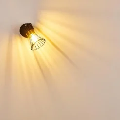 Lampes Dorées-hofstein Applique murale Ayen Noir doré, 1 lumière