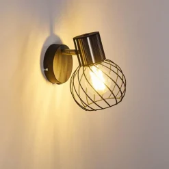 Lampes Dorées-hofstein Applique murale Bacau Noir doré, 1 lumière